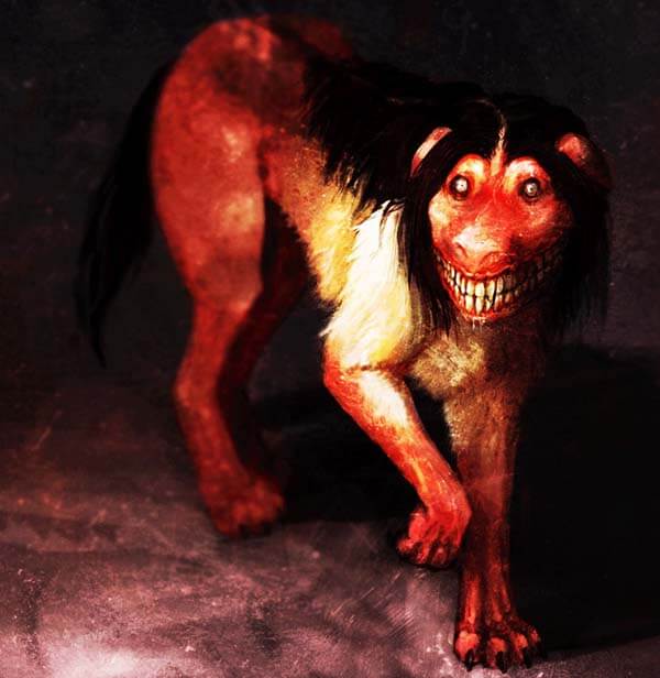 smile.jpg creepypasta smile dog česky creepy pics obrázek pes a krvavá ruka děsivé příběhy strach