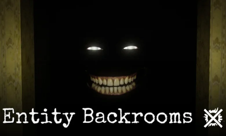 Smiler, svítící oči a široký úšklebek ve tmě chodby Backrooms